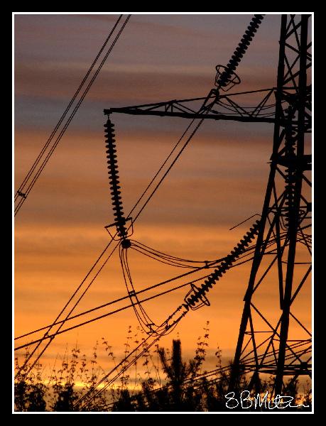 The Power Lines at Stocksbridge: Photograph by Steve Milner